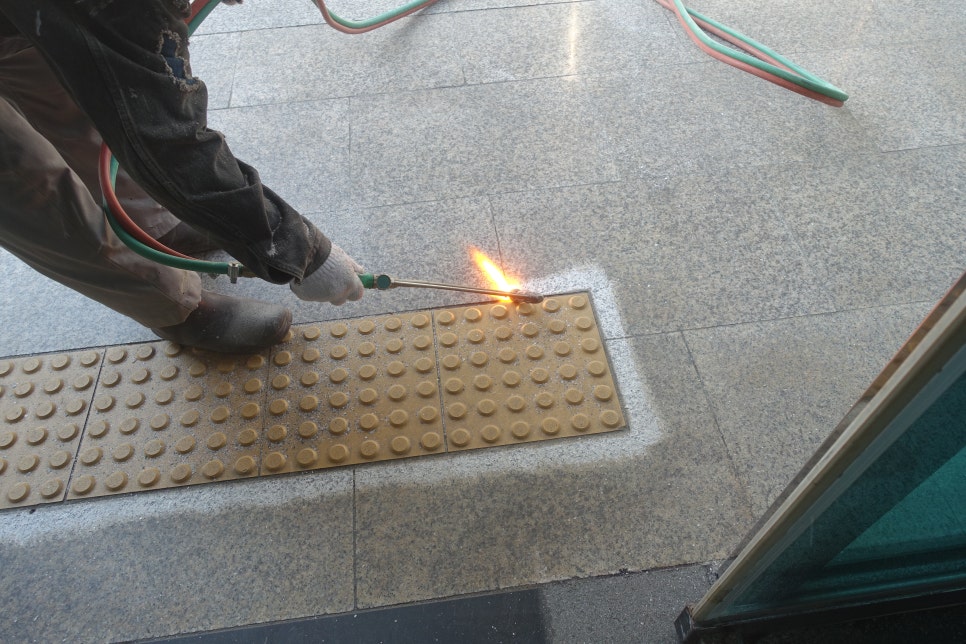 계단 버너 작업